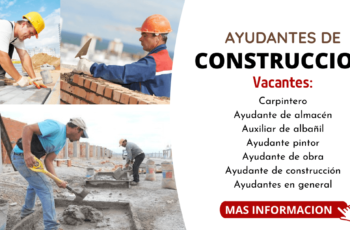 SE BUSCA AYUDANTES PARA CONSTRUCCION