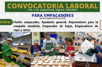 Únete a los trabajos para empacar diferentes productos
