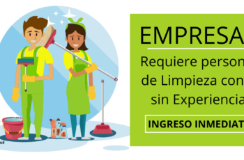 Estamos contratando personal de Limpieza
